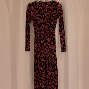 Zara cheetah long dress